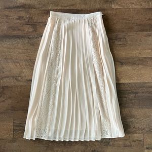 Neutral Light Pink Midi Skirt - Size 2